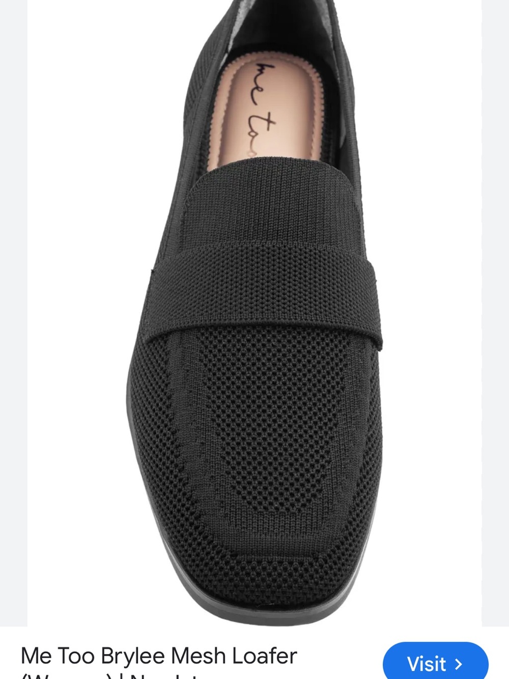 Me too becket size 8 Black Slip-On Knit Loafers